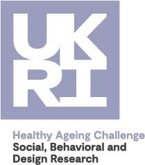 The logo for UKRI, Healthy Ageing Challenge.