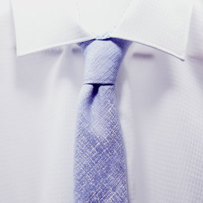 A white shirt and tie.