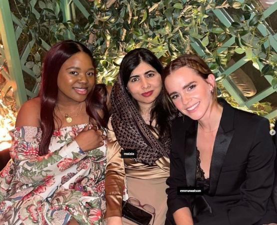 Vee Kativhu with Emma Watson and Malala